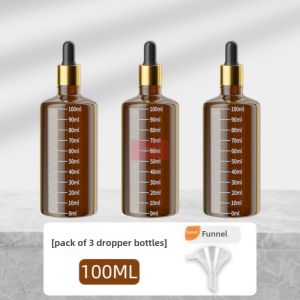 Baby Walnut Oil Storage Bottle Dark Glass Dropper Essential Oil Bottle Skin Care Products Complementary Oil Empty Bottle with Scale