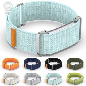 Sport Metal Protective Case Nylon Straps For Google Fitbit Air Ultra-Slim Feather-Light Quick Release Strap Men Women Watchbands