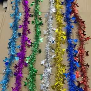 Dây kim tuyến xù tuyết  Dây kim tuyến kép trang trí loại đep giá rẻ dây kim tuyến đình hoa sao