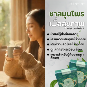 ชาสมุนไพรพรีเมี่ยม เซนิธที โฟลว์ พลัส ที Senythy Flow+ Tea ตราเซนิธที (1 กล่อง บรรจุ 20 ซองชา)
