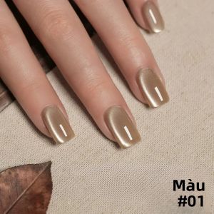 Sơn Gel Móng Tay 10ML Làm Trắng Maillard Màu Nâu Vàng Óng Ánh Như Lụa Với Hiệu Ứng Mắt Mèo Ban Đêm Và Ban Ngày Kèm Nam Châm Cho Móng Hoàn Hảo