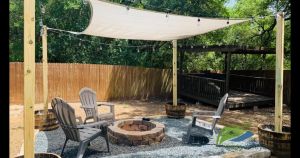 Buồm Mái 4 Góc Che Nắng Hạ Nhiệt Du Lịch Cắm Trại Sân Vườn Shade Sails Net HDPE cao cấp vuông 3.05x3.05m 🔰Phụ Kiện Thuận Lợi🔰