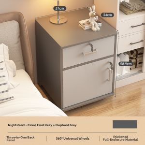 ZHUOHE | Lockable Bedroom Nightstand with Storage Function