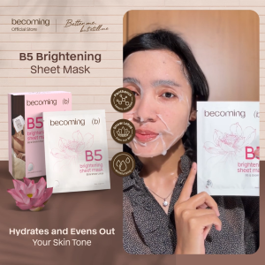 [3 BOX LEBIH MURAH] becoming B5 Sheet Mask 25ml | Bundle Isi 3 Box | Masker Wajah | Sheet Mask | Face Mask | Melembapkan dan Mencerahkan | Kulit Wajah Bercahaya | Menutrisi | Menenangkan | Niacinamide