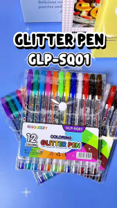 Harga (1Dus /20sets/240pcs ) Pulpem Gel Coloring Glitter Pen 1.0mm SQUEEZY GLP-SQ01