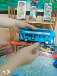 ( xe kim loại) Xe Bus 2 tầng xe bus thăm quan có đèn âm thanh