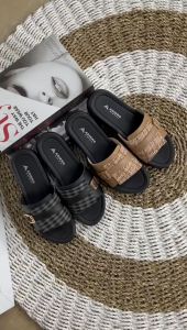 Sandal Wanita Kekinian Slop Platfrom Rajut Wedges Cewek