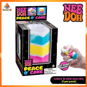 【Needoh Peace Cake】Schylling Sensory Fidget Toy NeeDoh Series Cake Squishy Toy Stress Reliever Fidget SEN Toy nee doh Squishy Stress Relief Fidget Toy Soft Squeeze Toy Boy Girl Toy for kids