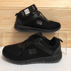 Sepatu sekolah ANDO AIDA tali Hitam/ hitam Size 33-36