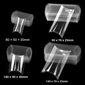 Hộp Kẹo Hình Gối Nhiều Kích Cỡ 10/20 Chiếc Chất Liệu PVC Trong Suốt Dùng Làm Hộp Đựng Trang Sức Quà Tặng Cưới Sinh Nhật Thôi Nôi