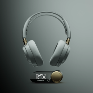 SteelSeries Arctis Nova Elite - Hi-Res Wireless Gaming Headset - 96kHz/24bit Carbon Fiber Speakers 2.4GHz + BT Multi-Source Mix OmniPlay PC+PlayStation+Xbox (Black / Sage and Gold)