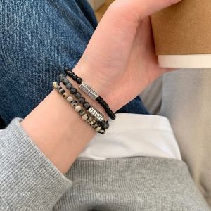 Retro Tibetan Natural Stone Beaded Bracelet Womens Fashion Jewelry Design Agate Tibetan Style Hand Chain Accessory