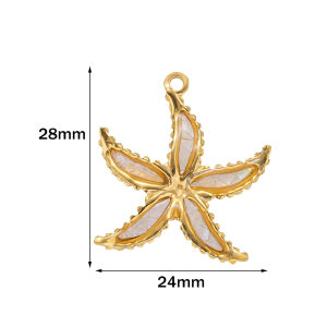 2 Chiếc Ocean Series Rùa Biển & Vỏ Ốc Xà Cừ Quyến Rũ Mạ Vàng Thép Không Gỉ 304 Để DIY Trang Sức Làm Mặt Dây Chuyền