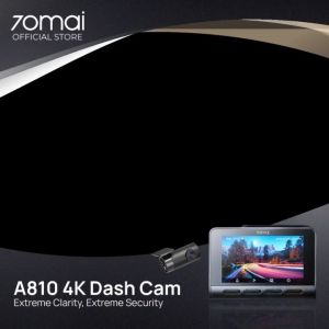 70mai 70 mai A810 4K Dash Cam Dual Vision Car Recorder with GPS ADAS UHD Resolution HDR Rear Recording Dashcam 170 Degree 1296P Universal Cig Socket Vehicle Camera