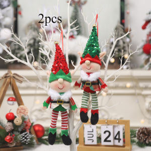 2025 2pocs New Christmas Decorations Cartoon Elf Doll Pendant Cartoon Doll Pendant Christmas Tree Decoration