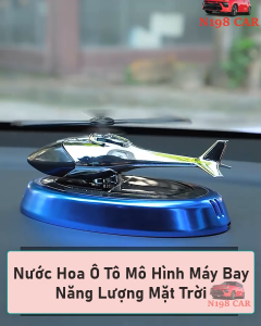 Nước Hoa ô Tô Năng Lượng Mặt Trời Mô Hình Máy Bay Trực Thăng  Tặng Kèm Tinh Dầu Và Gỗ Thơm  3 Màu Xanh  Đen  Đỏ