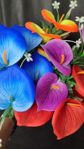 Bunga Anturium Acc Cabang 5 Artificial - Bunga Panda Calalili Aron: Dekorasi Pernikahan Murah