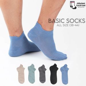 Kaos Kaki Pendek Pria Wanita Polos Katun Breathable