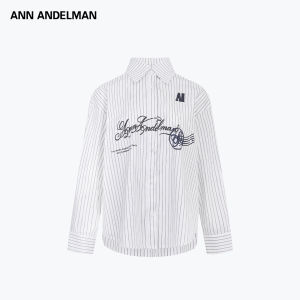 ANN ANDELMAN | Commuter Casual Stripe Printed Logo Shirt