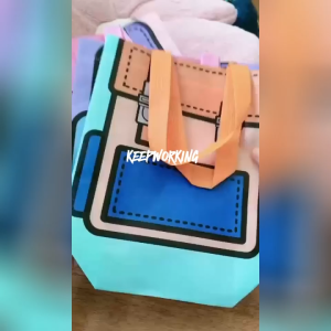 KW Non-woven Fabric Tote Bag Schoolbag Pattern Large Capacity Vibrant Colors Durable and Strong