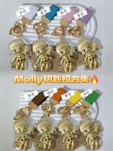 Creative Gold Molly Keychain 99920mg Attractive Character Bag Charm Small Decorative Accessory for All Occasions Universal Use