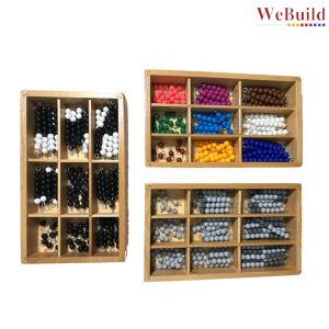 Montessori Counting Beads 数学串珠棒 Kids Preschool Math Educational Learning Toy Assembling Permainan WeBuild