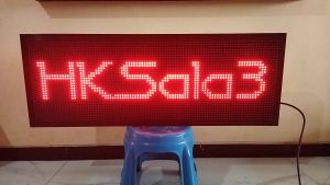 Running Text Merah 40x100cm Wifi Outdoor