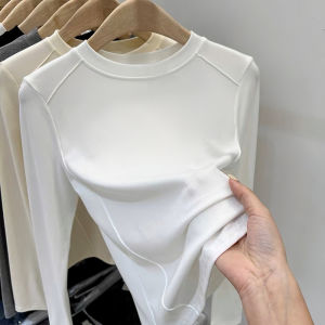 Cartoon Rabbit Print Velvet Long Sleeve Slim Fit Girls T-Shirt Fashionable Versatile Warm Base Shirt for Children And Teens