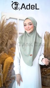 JILBAB SARAH JERSEY BIANCA ORIGINAAL BY ADEL HIJAB ▪ BERGO INSTAN NON PET TALI FREE BROSS ~ 424