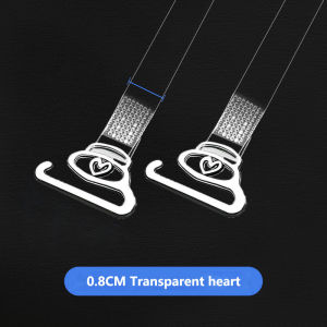 4Pcs Transparent Frosted Bra Straps Womens Elastic Silicone Adjustable Invisible Detachable Non Slip Intimates Shoulder Strap