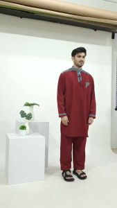 Setelan Baju Muslim Pakistan Qurta Abizard Dewasa Pria (Free 1 Peci & 1 Tasbih)