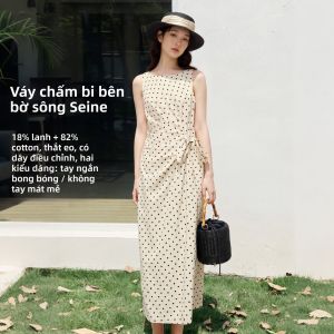 INMAN | Đầm Ôm Co Dãn Chống Nhăn có Chấm Bi
