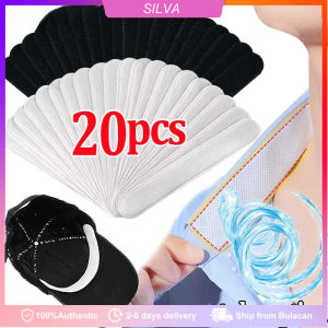 20Pcs Cap Liner Sweat Stickers Absorbent Strip Neck Liner Pads Disposable Hat Cap Anti Sweat Sticker