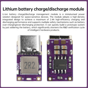 Type-C 5V 2.4A Lithium Battery Charge Discharge Module Boost Buck Converter Step Up/Down Power Module Charging Protection Board
