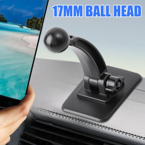 【Pphha】Ball Head Car Phone Bracket 360° Rotation Stand Universal Dashboard Self-adhesive 17mm Ball Head Mount Holder Auto Accessories