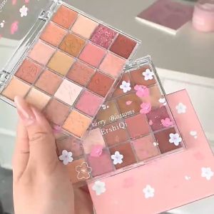 Eyeshadow Pallate Matte Glitter Cherry Blossoms Berkilau Tahan Lama 20 Warna