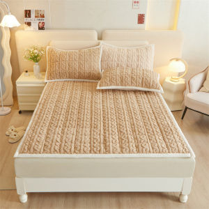 แผ่นฟูกขนแกะหนาเบาะฤดูหนาวอ่อนนุ่มเสื่อทาทามิสำหรับใช้ในบ้านหอพักนักศึกษาหอพักผ้ากำมะหยี่พับได้เตียงเดี่ยวเตียงคู่เสื่อนอน