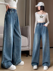 กางเกงยีนส์ทรงหลวมเอวสูง กางเกงขายาวทรงตรง ทรงหลวม ทรงเข้ารูป ฤดูร้อน 2025 แฟชั่นใหม่ เสื้อผ้าผู้หญิง กางเกงยีนส์ทรงหลวม