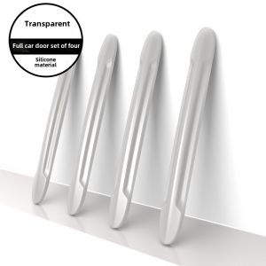 4PCS Invisible Car Door Anti-Collision Strip Universal Edge Guard Scratch Handle Protector Rearview Mirror Stickers Transparent