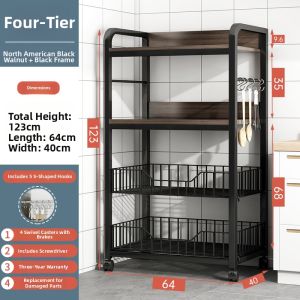 Multifunctional Freestanding Kitchen Storage Rack