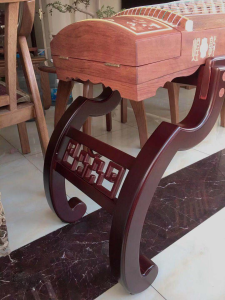 Rustic Solid Wood Vertical Guzheng Stand Zen Leg Seated Portable Universal Bracket Home Use Music Instrument Stand