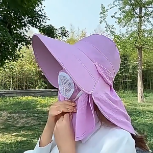 2025 ใหม่ Shawl sun hatหมวกกันแดดหญิง หมวกกันแดดสวยๆ หมวกกันแดดปีกกว้าง หมวกกลางแจ้ง หมวกคลุมหน้า กันแดด กันลม และกันฝุ่น หมวกแฟชั่น