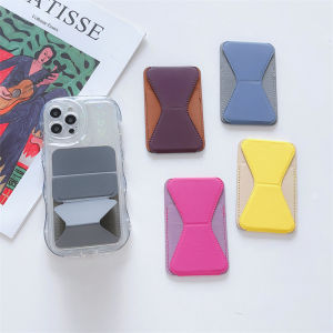 [gobuy999] Universal Solid Color Folding Wallet Card Holder Leather Slim and Foldable Wallet Phone Case for Smart Phone Stand Cover Gobuy999 Laptop Dock Stand - Lazada