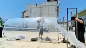NAJIA Transparent Trapal PVC Waterproof Tarpaulin Garden Outdoor Cloth Awning Trapal Plastic Makapal Clear Trapal