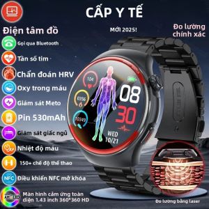 Đồng Hồ Thông Minh Y Tế HUAWEI AI Dành Cho Nam 2025 Hỗ Trợ NFC Theo Dõi Nhịp Tim Huyết Áp Oxy Gọi Bluetooth Theo Dõi Sức Khỏe Thể Dục