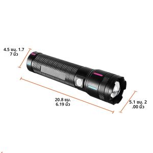 ไฟฉาย LED กำลังสูงพิเศษ 800W 9500000LM ไฟฉายยุทธวิธีแบบชาร์จไฟได้ ระยะไกล 5000 เมตร ไฟฉาย 18650 โคมไฟตั้งแคมป์