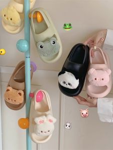 Thin Cute Animal Series Sandals Womens Summer Internet Celebrity Soft Girl Outwear Shit Feeling Eva Thick Sole Roman Shoes