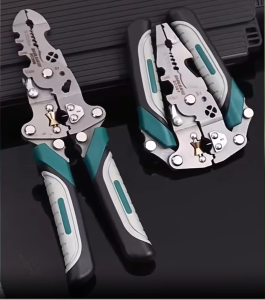 Premium Industrial Multi-Tool Wire Stripper | Heavy Duty Foldable Plier Cutter Crimper Twister for Home & Electrical