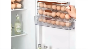 Egg Storage Box Side Door Storage and Arrangement Refrigerator Special Food Grade Rolling Pack Roll-off Egg Artifact Preservation Rack