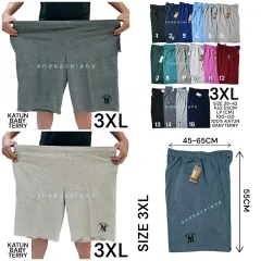 Celana Pendek Jumbo Besar Bigsize  Bahan Kaos Baby Terry 3XL